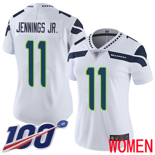 Seattle Seahawks Limited White Women Gary Jennings Jr. Road Jersey NFL Football #11 100th Season Vapor Untouchable->women nfl jersey->Women Jersey